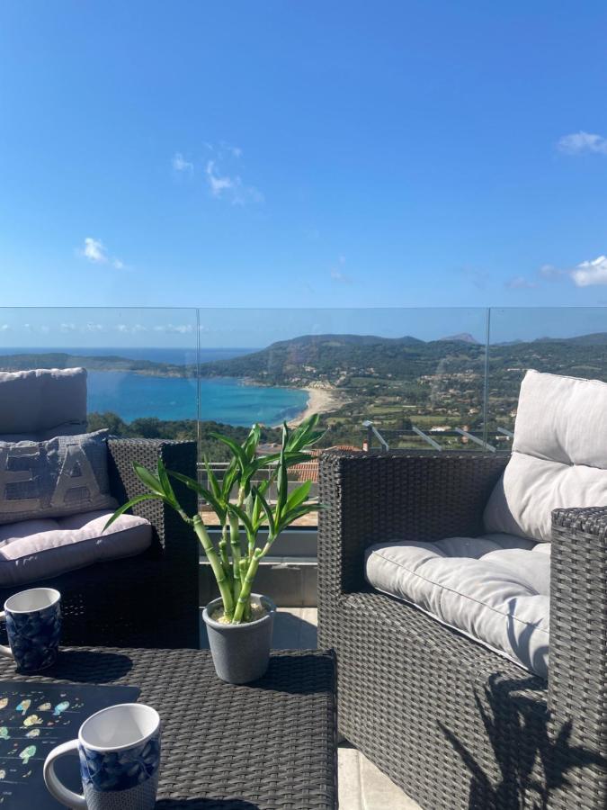 Haut De Villa - Vue Mer Avec Coucher De Soleil Cargèse Zewnętrze zdjęcie